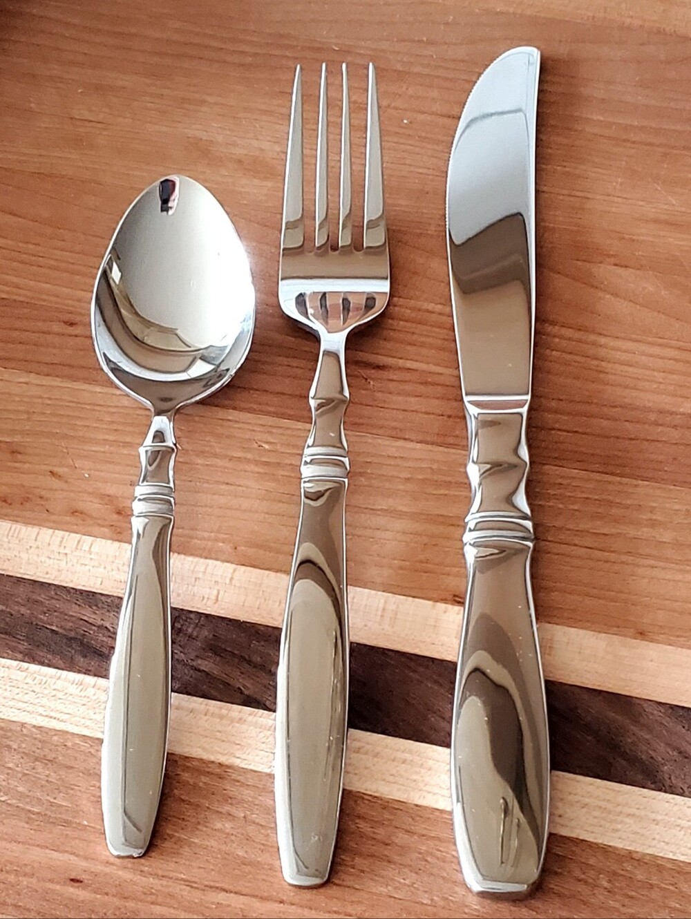 Reed&Barton Heritage Mint Satin Brompton Stainless Six 3Pc Setting Flatware New!